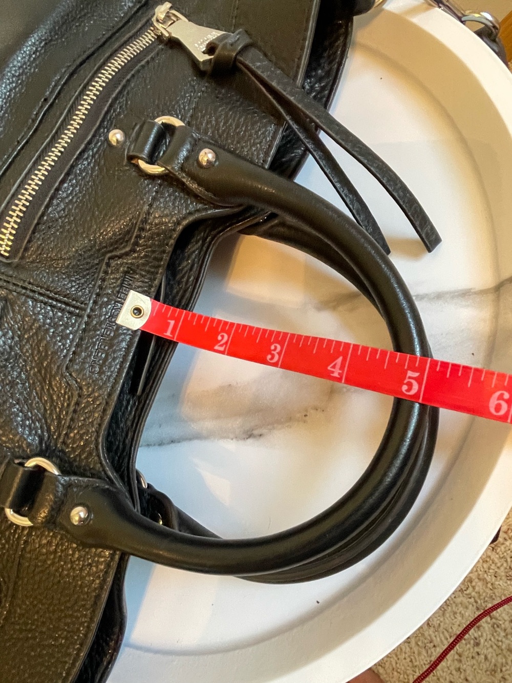 Aimee Kestenberg Black Genuine Leather Road Trip Satchel Bag Purse - Picture 15 of 16